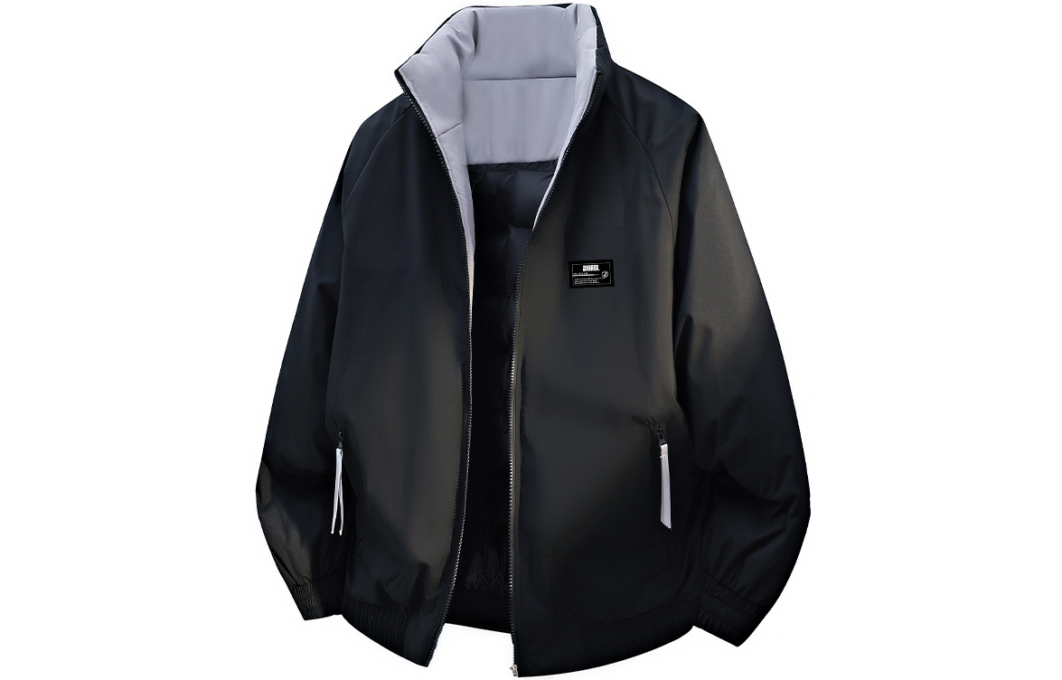 

Пуховик Unisex Stand Collar Thickened ZIAREL, черный серый