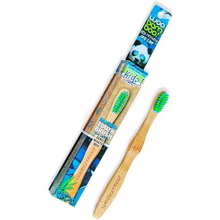 Woobamboo Зубная щетка из бамбука с нулевым уровнем отходов для детей, супермягкая щетина
