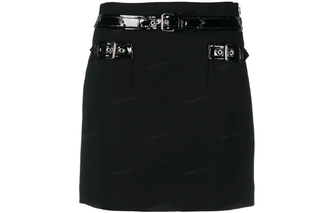 

Повседневная короткая юбка женская черная MOSCHINO