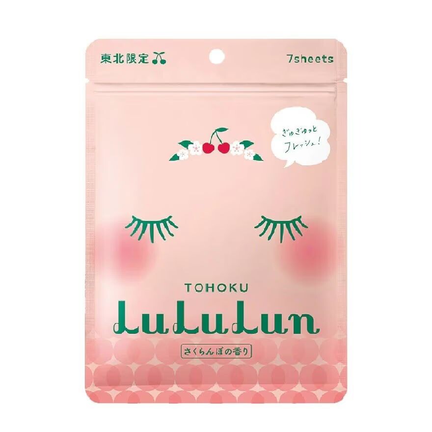 

Lululun Маска для лица Tohoku 7 Day 7'S แผ่นมาส์กหน้า ผิวชุ่มชื้น, Pink