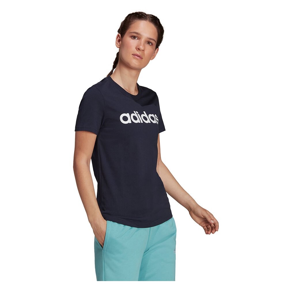 Футболка adidas Linear, синий — фото 2