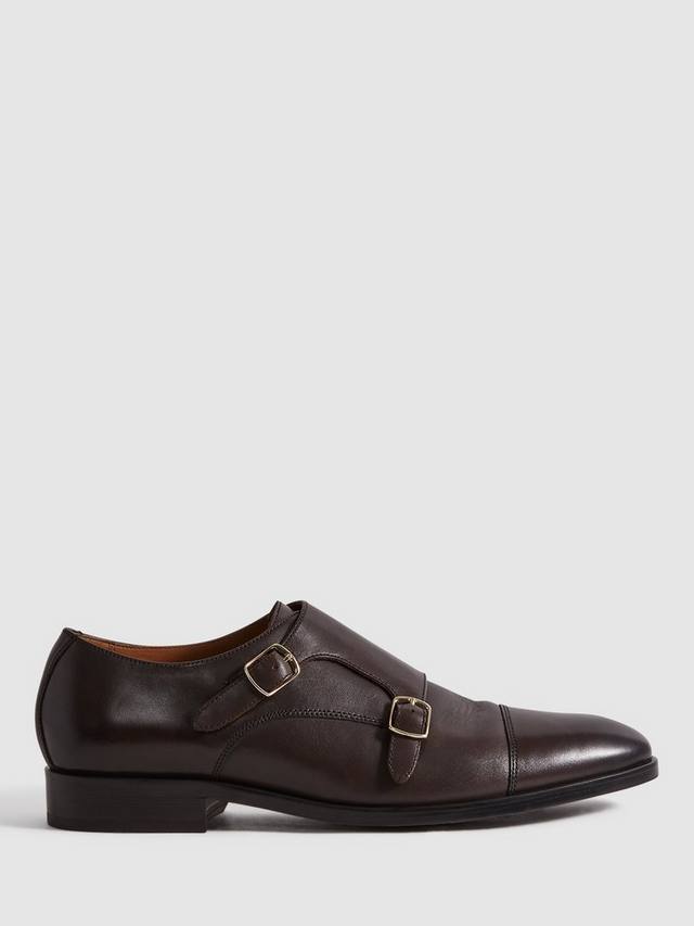 

Кожаные монашеские туфли из амальфи Reiss, темно-коричневый