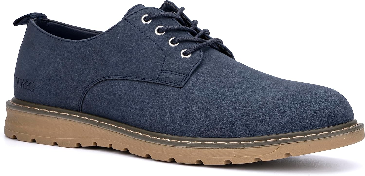 

Мужские оксфорды Dorian, туфли с круглым носком, резиновая подошва Ny & C, темно-синий