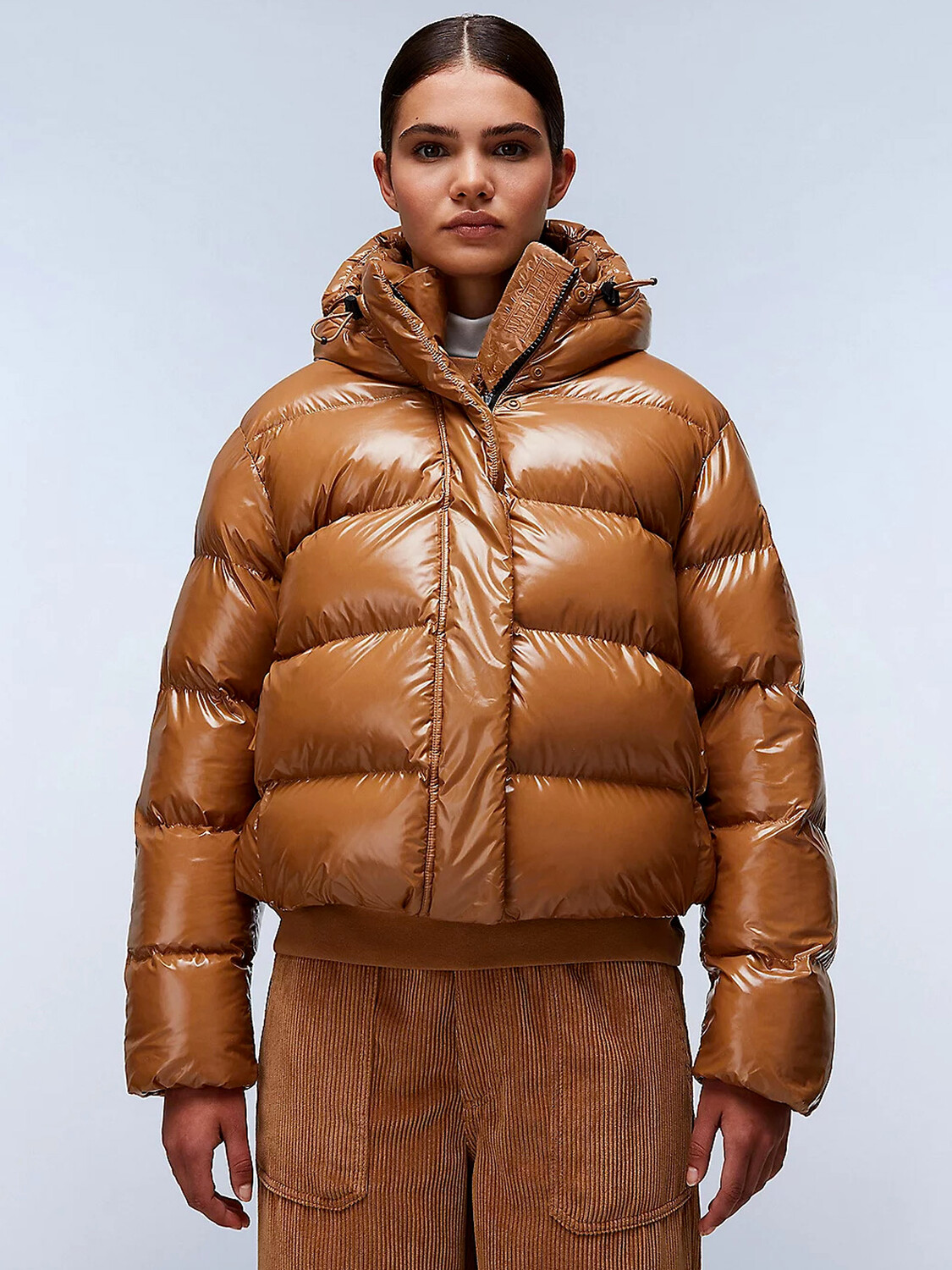 

Пуховик piumino glane oversize Napapijri, коричневый