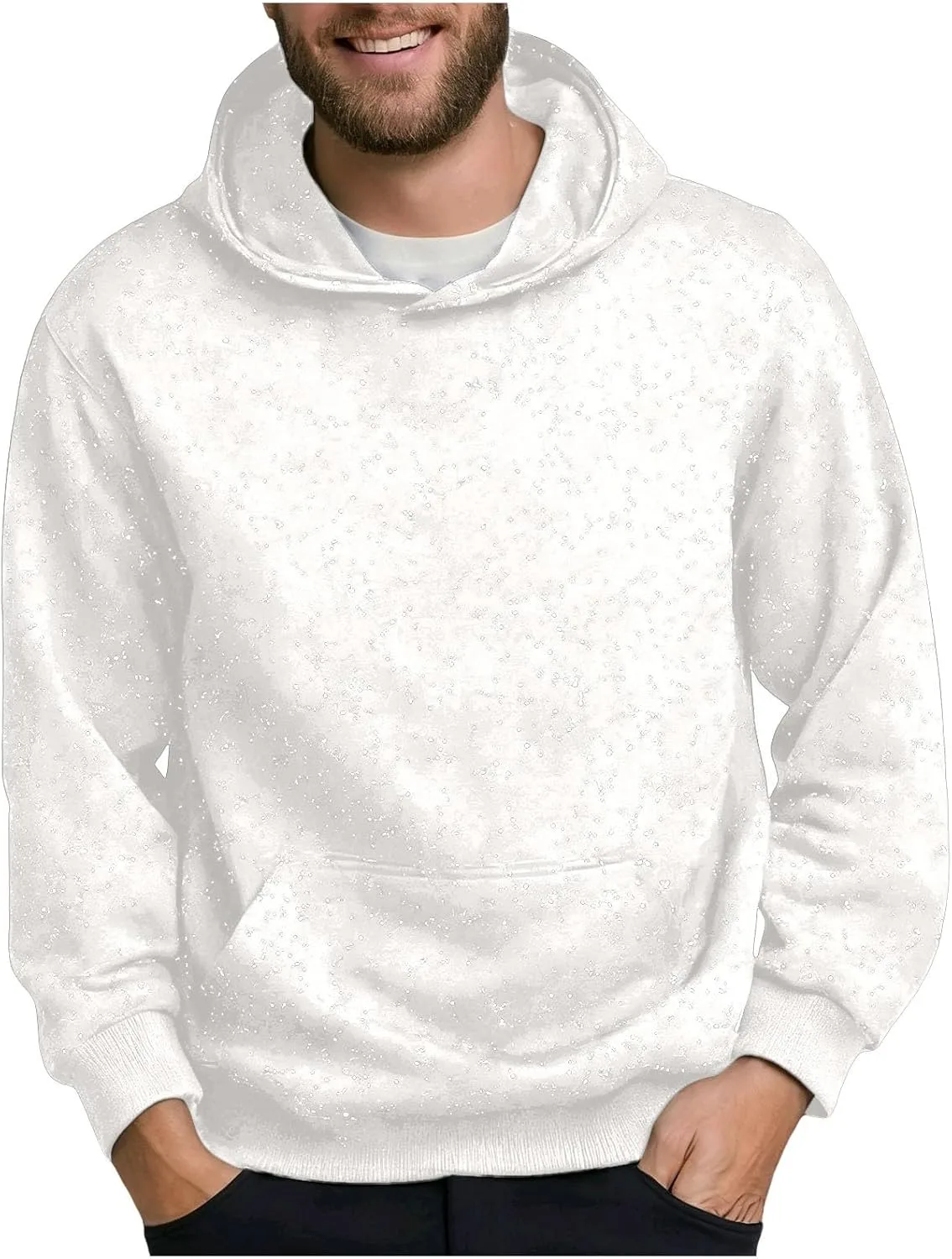 Мужская худи с пайетками Casual Long Sleeve