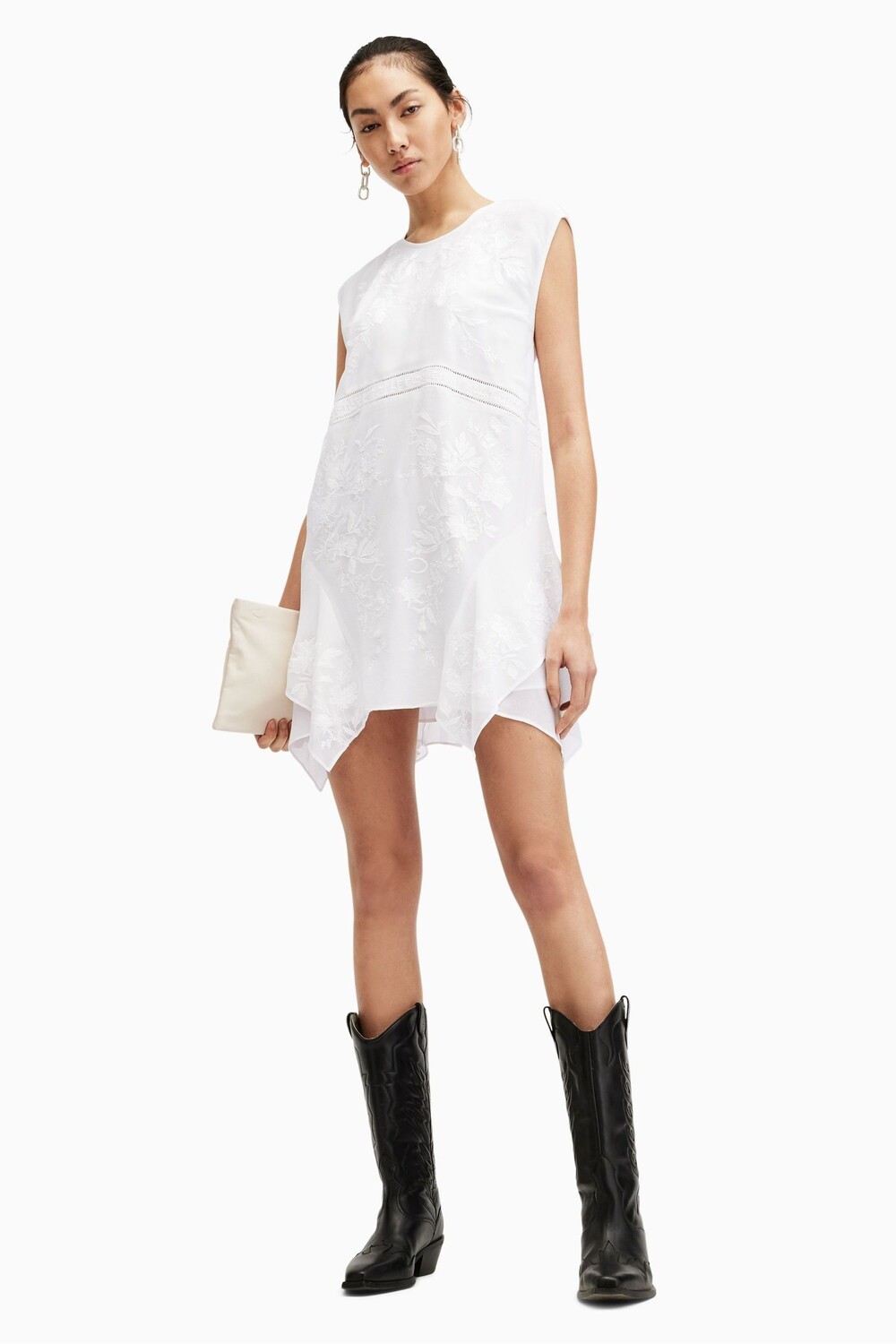 

Платье Allsaints audrina с эмблемой All Saints, белый
