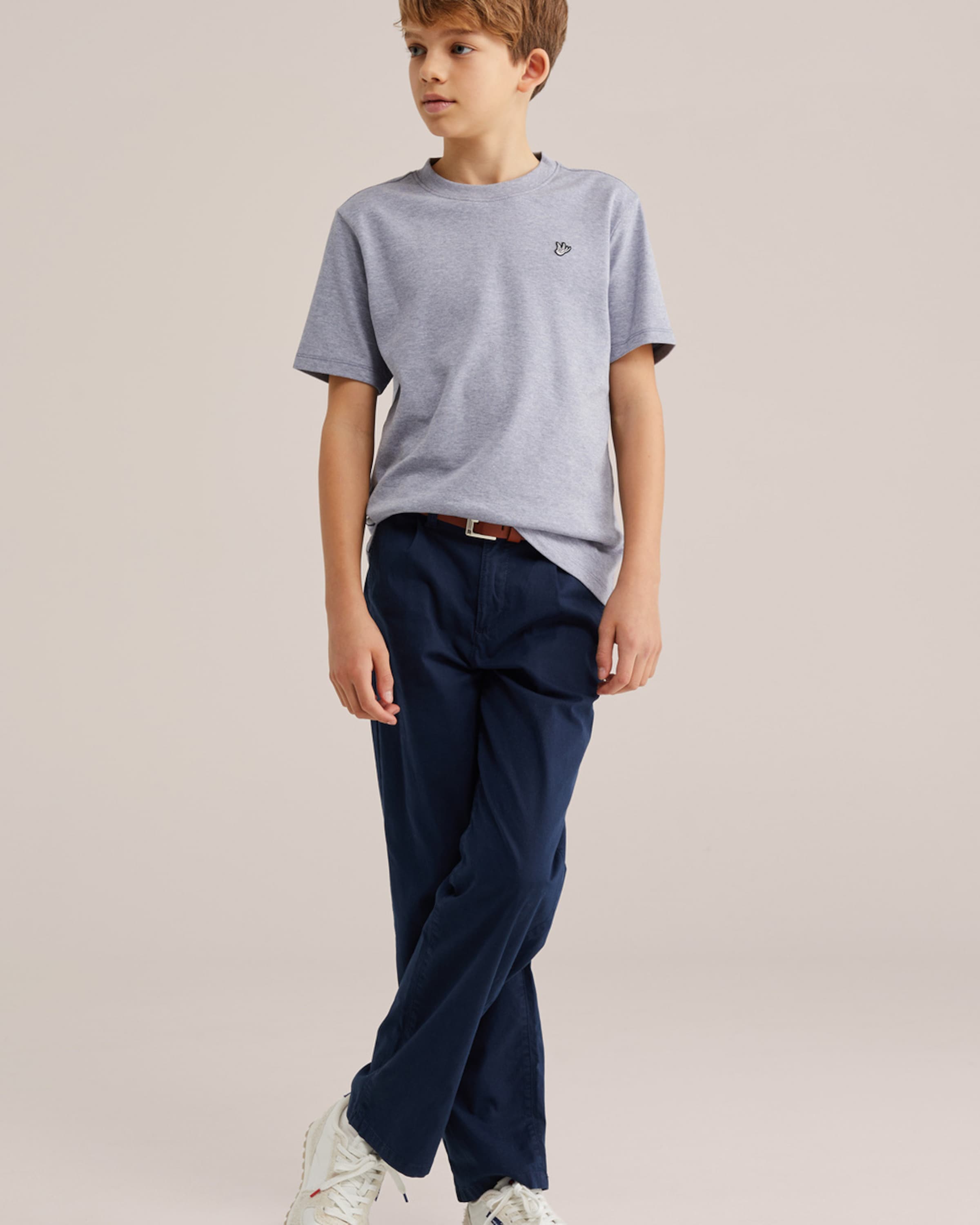 WE Fashion Футболка в цвете базальтовый серый — фото 4
