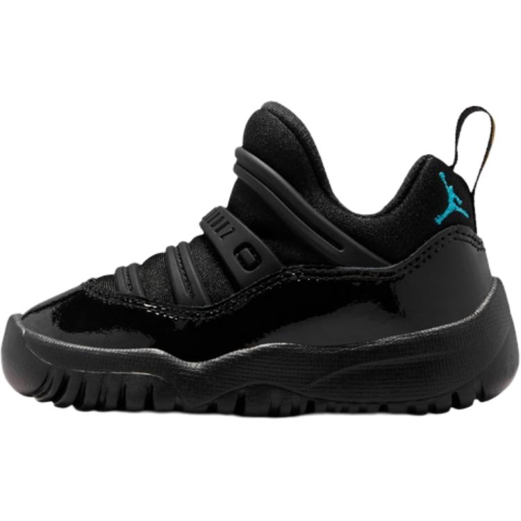

Jordan Air 11 Retro устойчивые к истиранию высокие детские ботинки Black/Gamma Blue для малышей