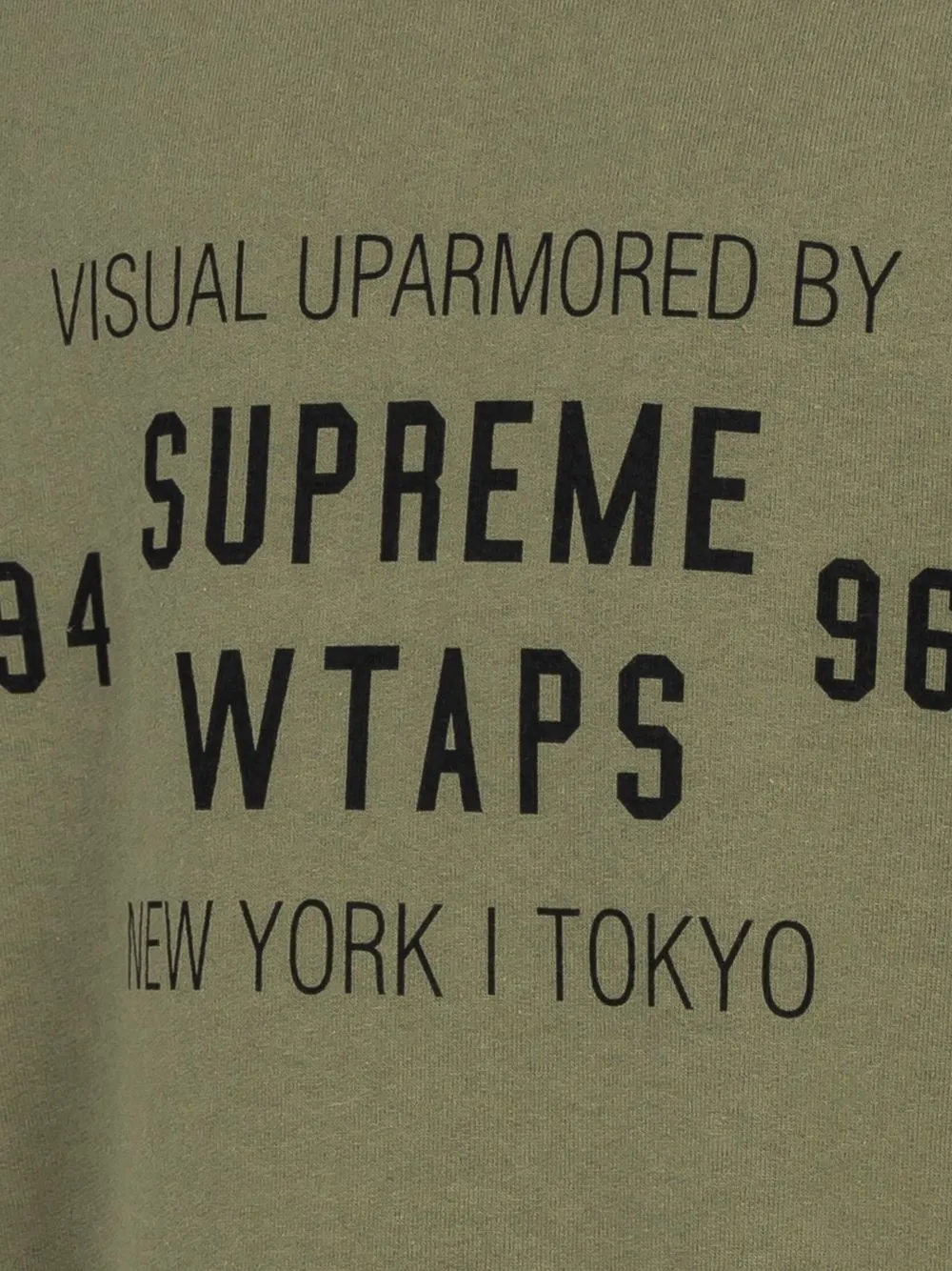 Толстовка из коллаборации с WTAPS Supreme, зеленый — фото 3