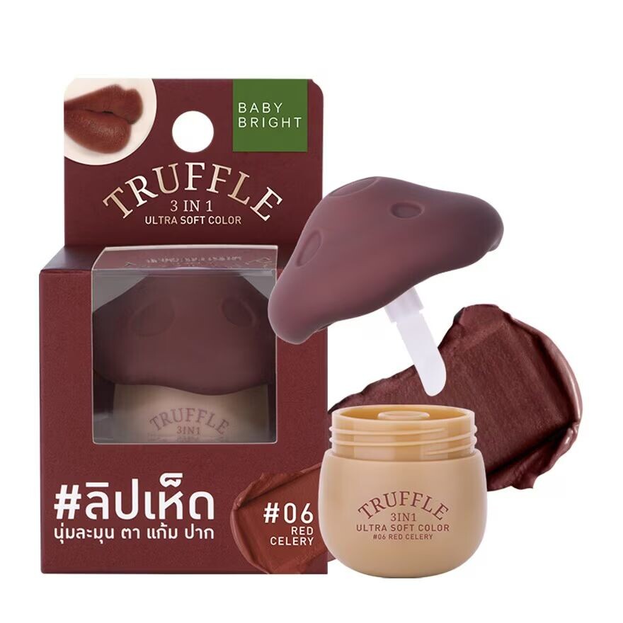 

Baby Bright Трюфель 3 в 1 Ultra Soft Color Lip Lip 6г. 06 Красный Сельдерей, Red Celery