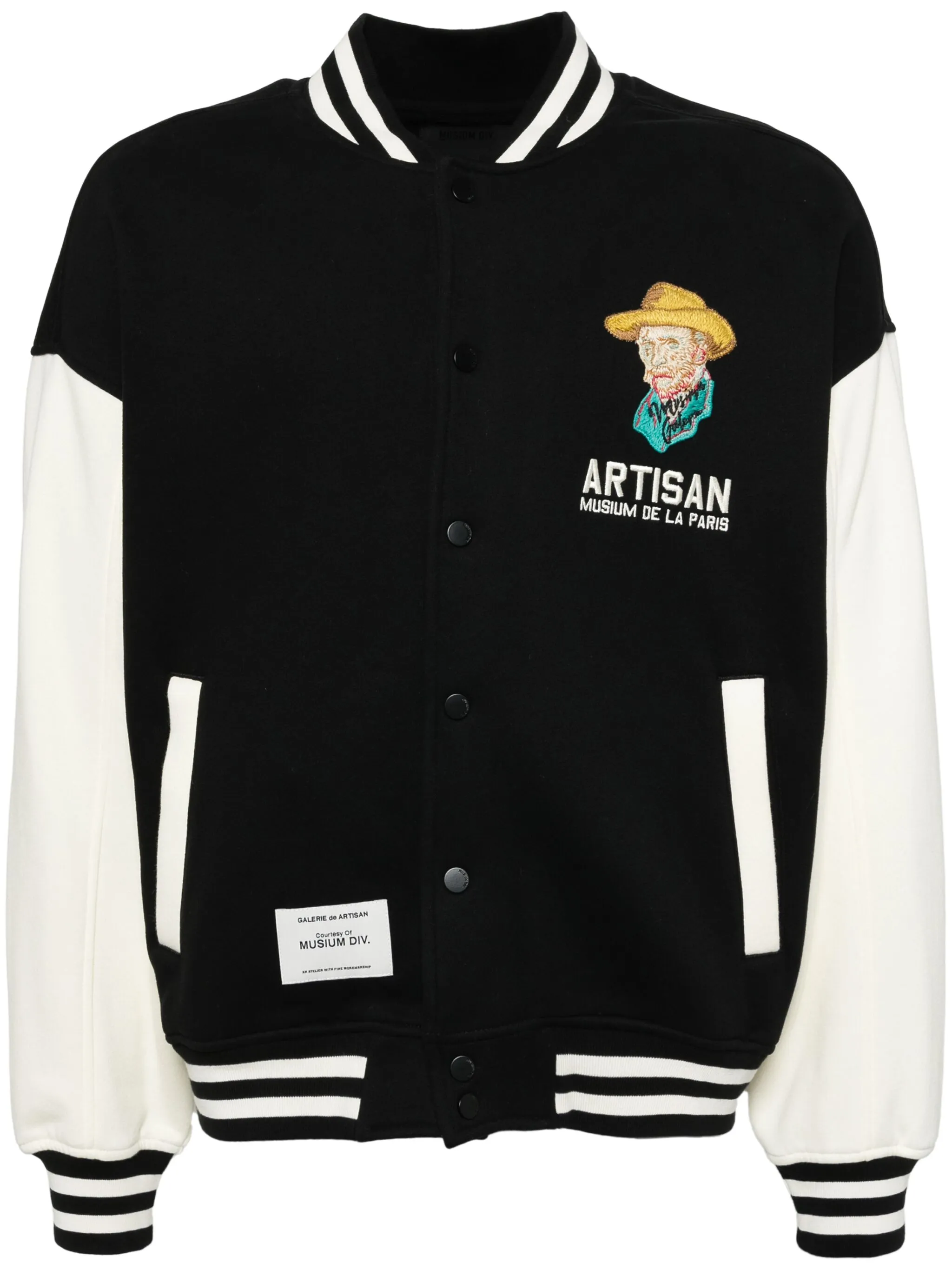 

Бомбер с вышитым логотипом Musium Div., черный