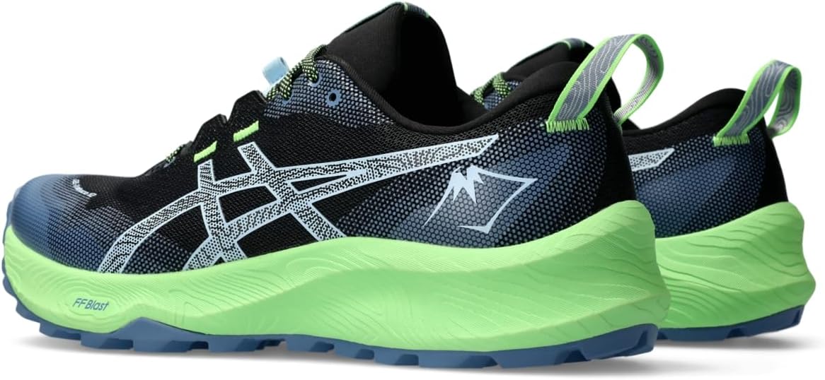 Мужские кроссовки для бега ASICS Gel-Trabuco 12, черный/голубой/светло-голубой — фото 3