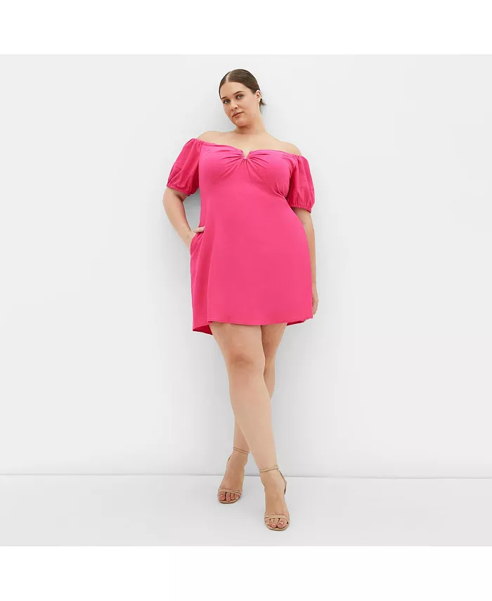 

Платье Macey больших размеров CITY CHIC, розовый