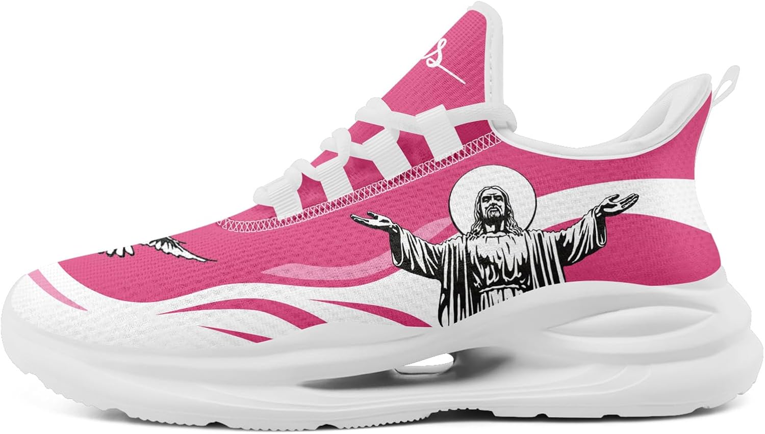 

Кроссовки Onegam Christian для мужчин и женщин, легкие спортивные кроссовки для тенниса, прогулок, тренировок в зале, белый/розовый