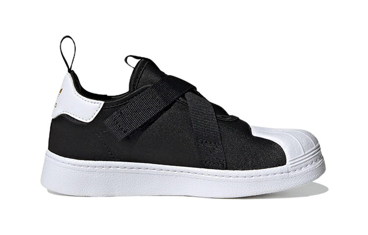Кроссовки Adidas Superstar 360 Little Kid 'Black White Gold' — фото 2