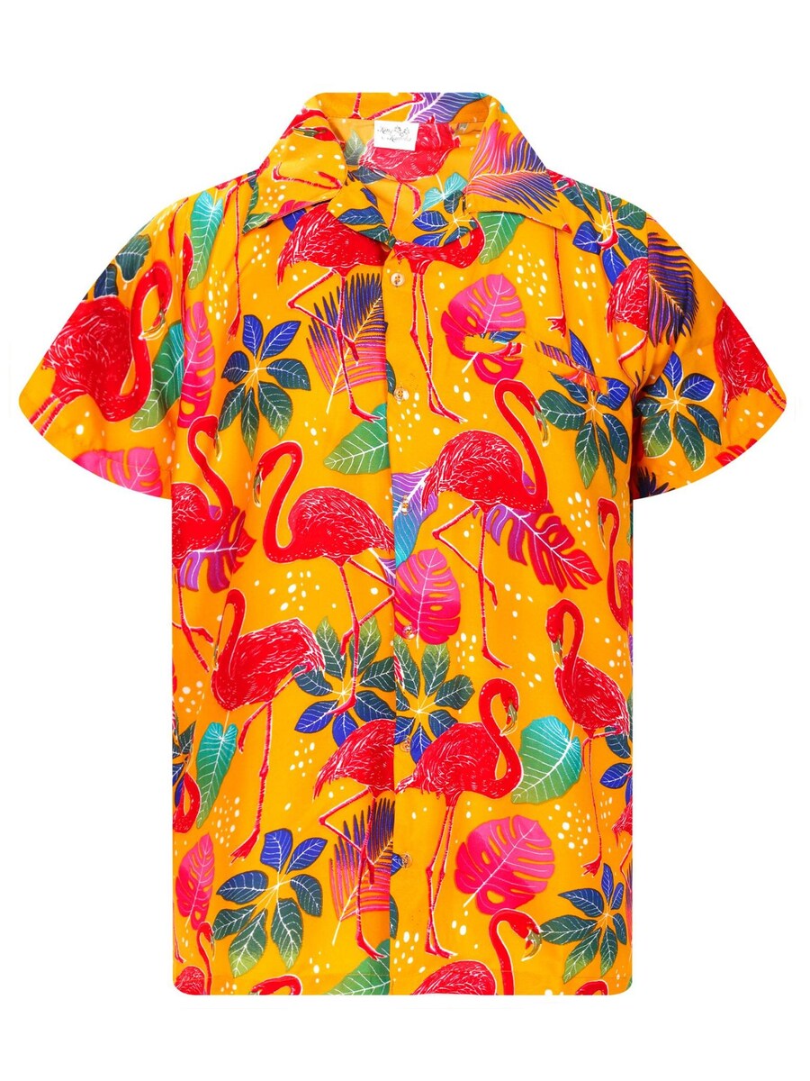 

Рубашка King Kameha Funky Flamingos, желтый