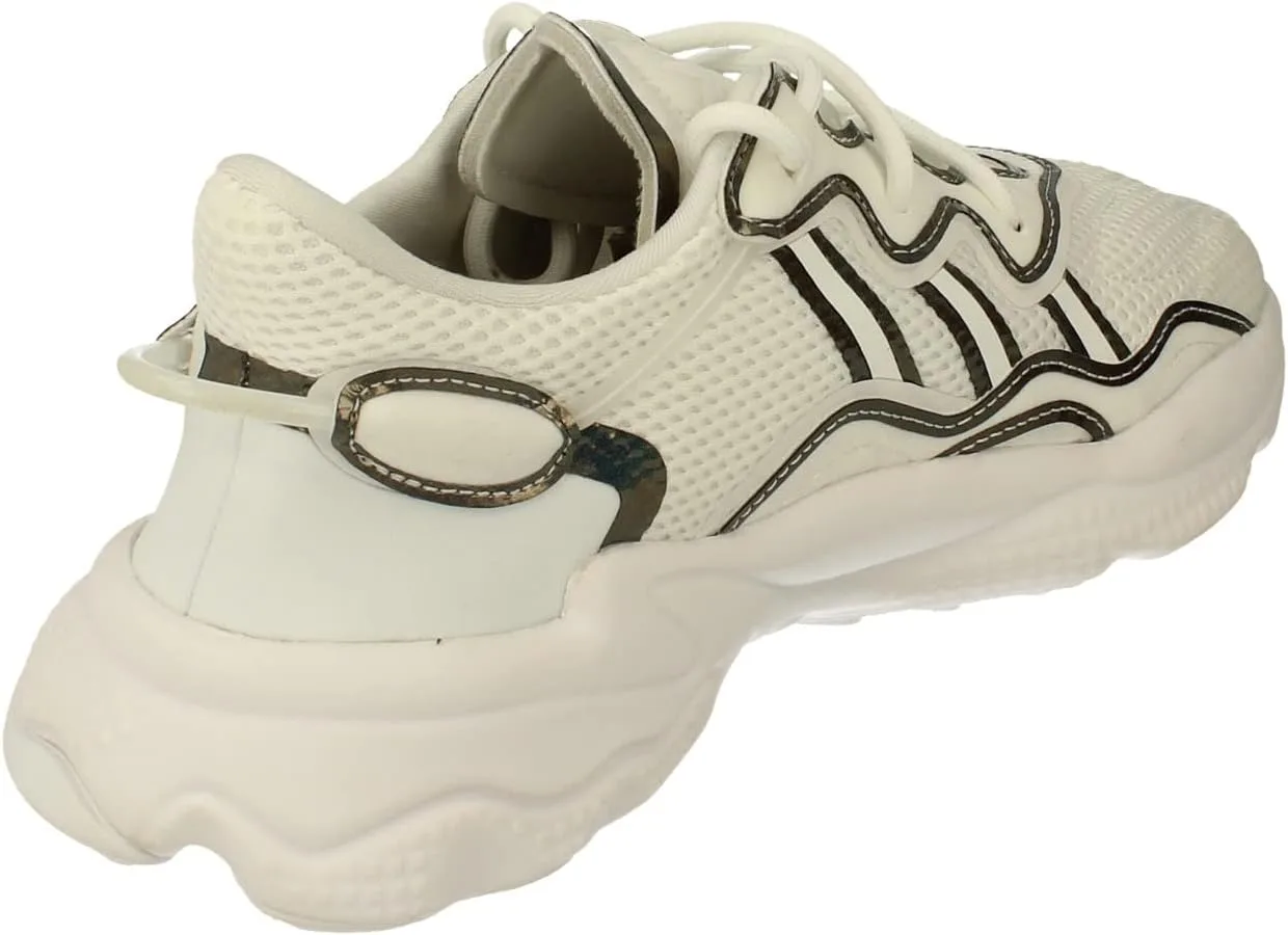 Мужские беговые кроссовки Adidas Originals Ozweego, белый/черный — фото 3