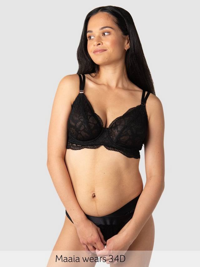 

Бюстгальтер для кормления с глубоким вырезом heroine flexiwire Hotmilk, черный