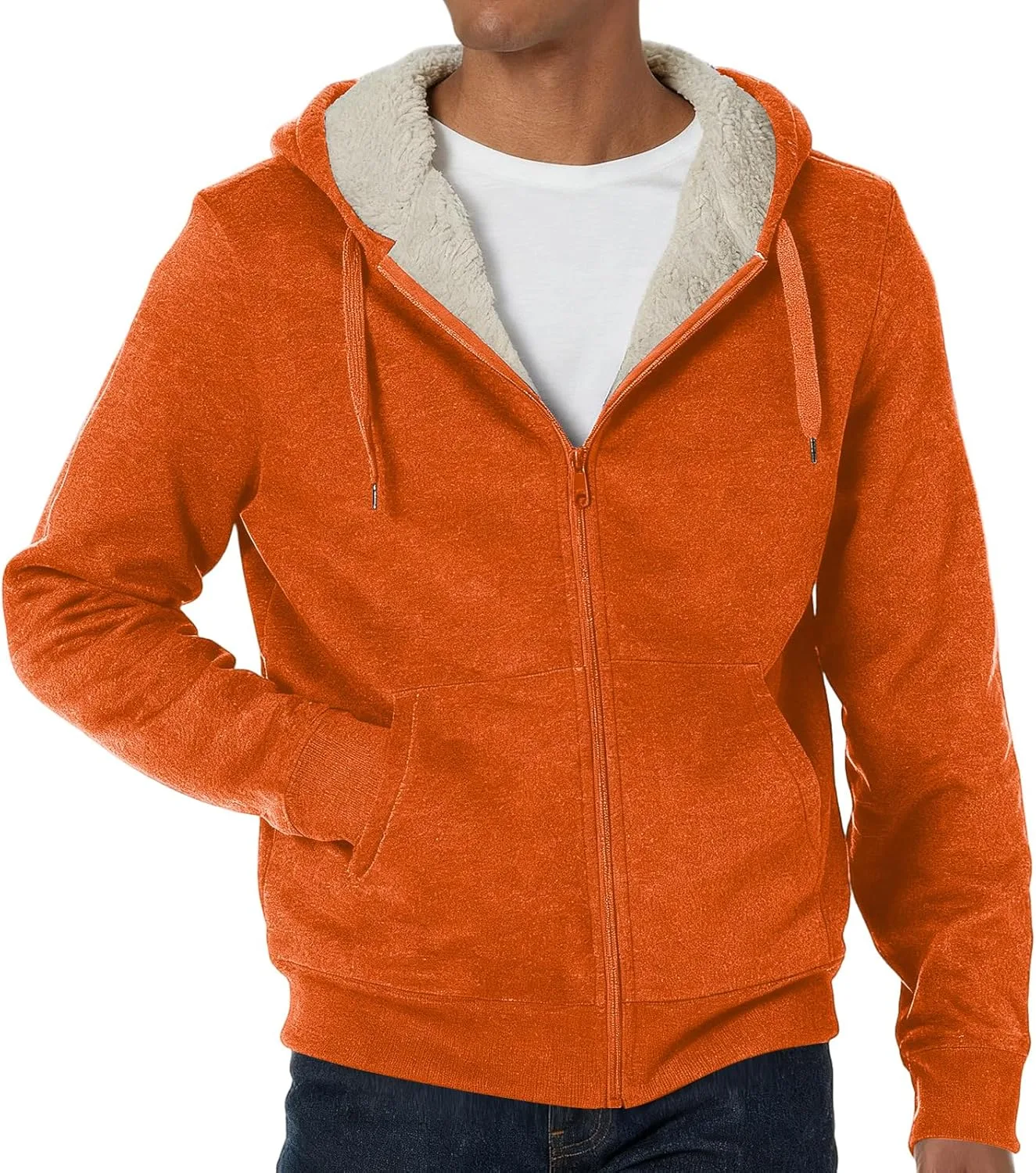 

Толстовка с капюшоном Sherpa Lined, мужская, утепленная, оверсайз tobchonp