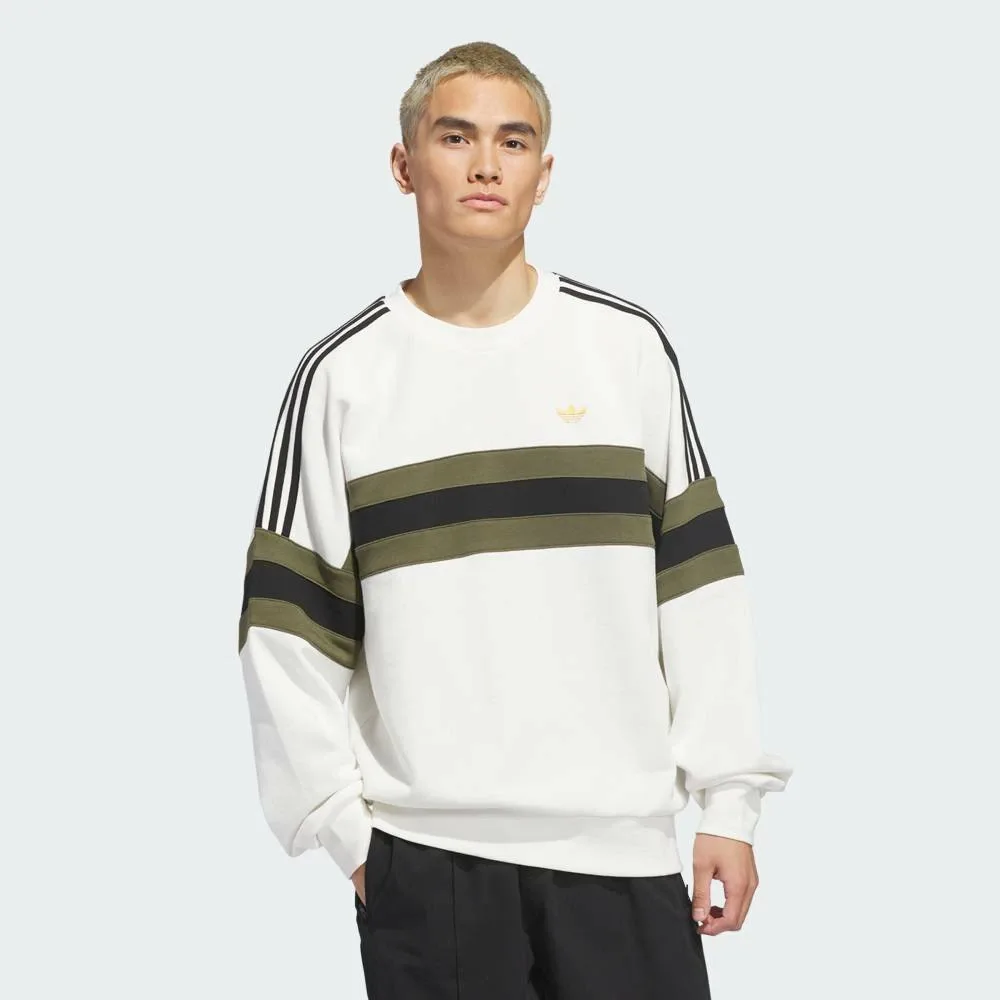 Винтажная толстовка для скейтбординга с круглым вырезом Adidas, white — фото 3