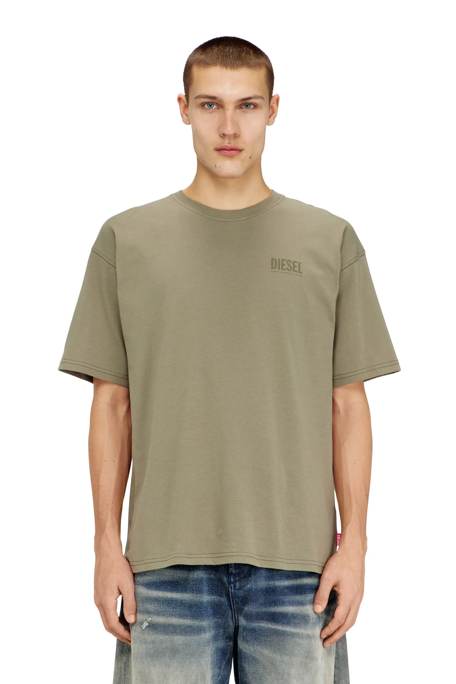 Мужская футболка T-BOXT-V8 Diesel, Khaki