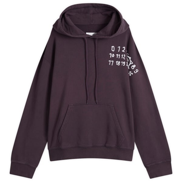 

Толстовка с логотипом и светящимся в темноте номером Mm6 Maison Margiela, фиолетовый