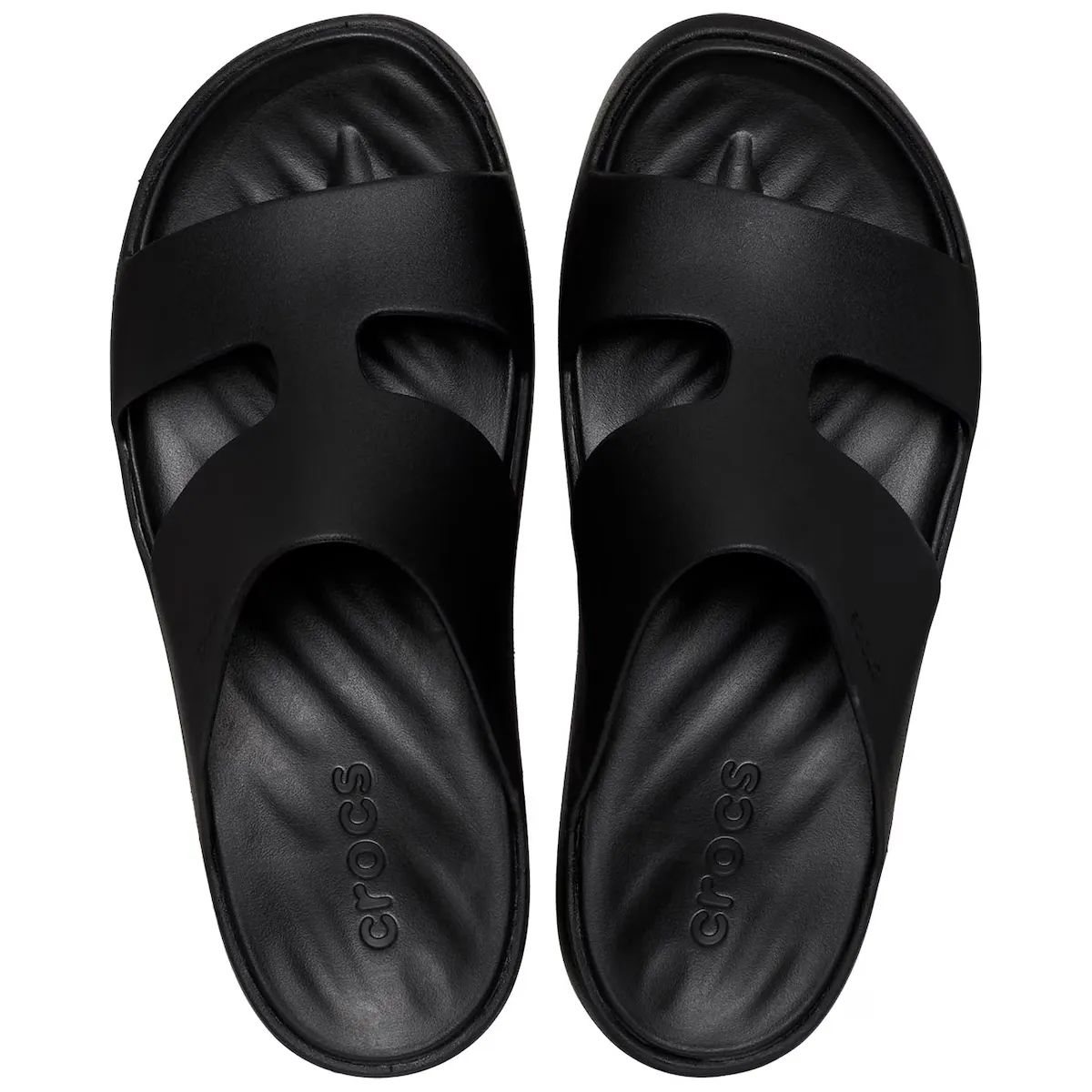 Женские босоножки на платформе Getaway H-образный ремешок W Crocs, чёрный — фото 3