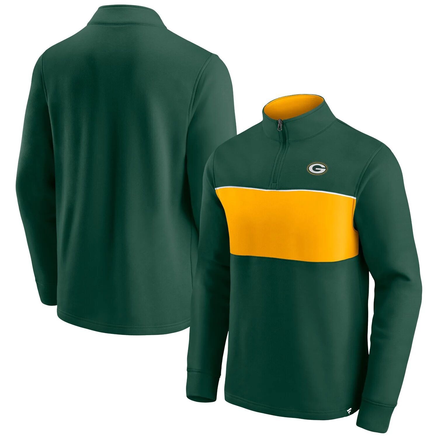 

Мужская фирменная зелено-золотая куртка Green Bay Packers с молнией на четверть для вечеринок Fanatics, Зеленый, Мужская фирменная зелено-золотая куртка Green Bay Packers с молнией на четверть для вечеринок Fanatics
