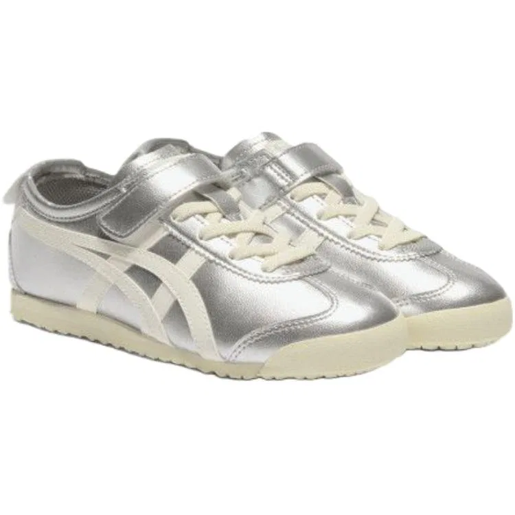 Кроссовки MEXICO 66 низкие повседневные Silver White детские Onitsuka Tiger — фото 4