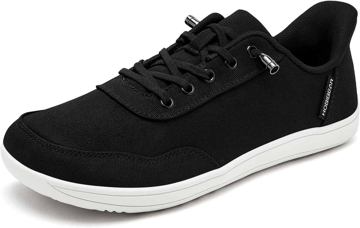 

Кроссовки HOBIBEAR для женщин и мужчин, с легким надеванием без шнурков, комфортные, широкие, минималистичные, из ткани, черный