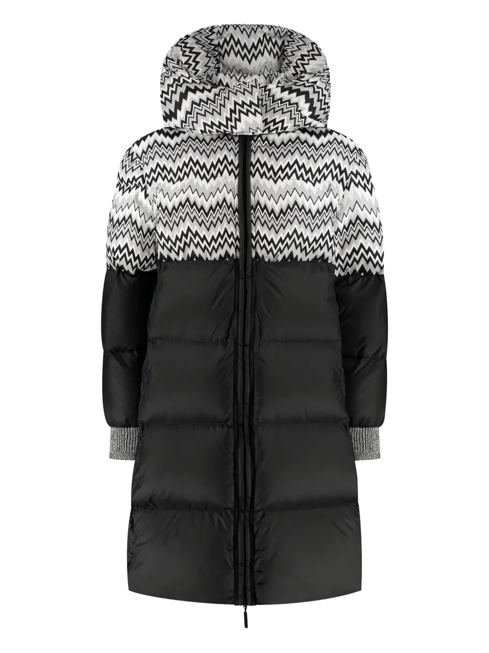 

Пуховик с капюшоном Missoni Kids, черный