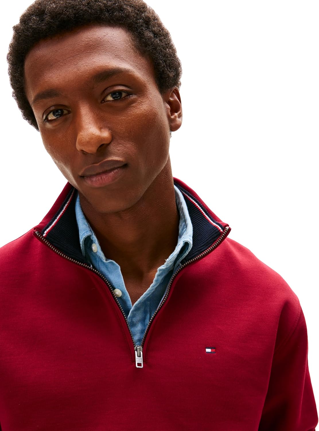 Толстовка Tommy Hilfiger Bill с застежкой-молнией 1/4, Rouge — фото 2