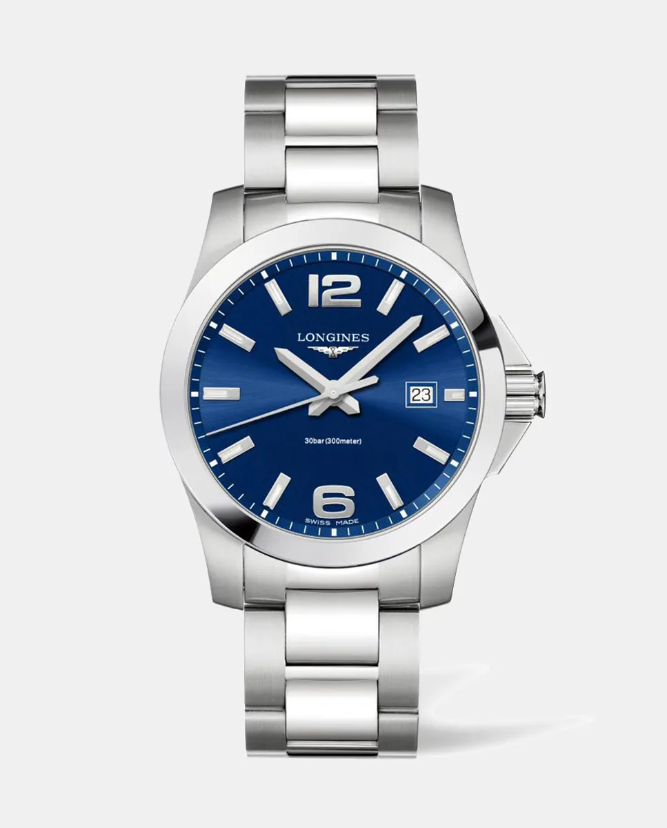 

Стальные мужские часы Conquest L37594966 Longines, серебряный