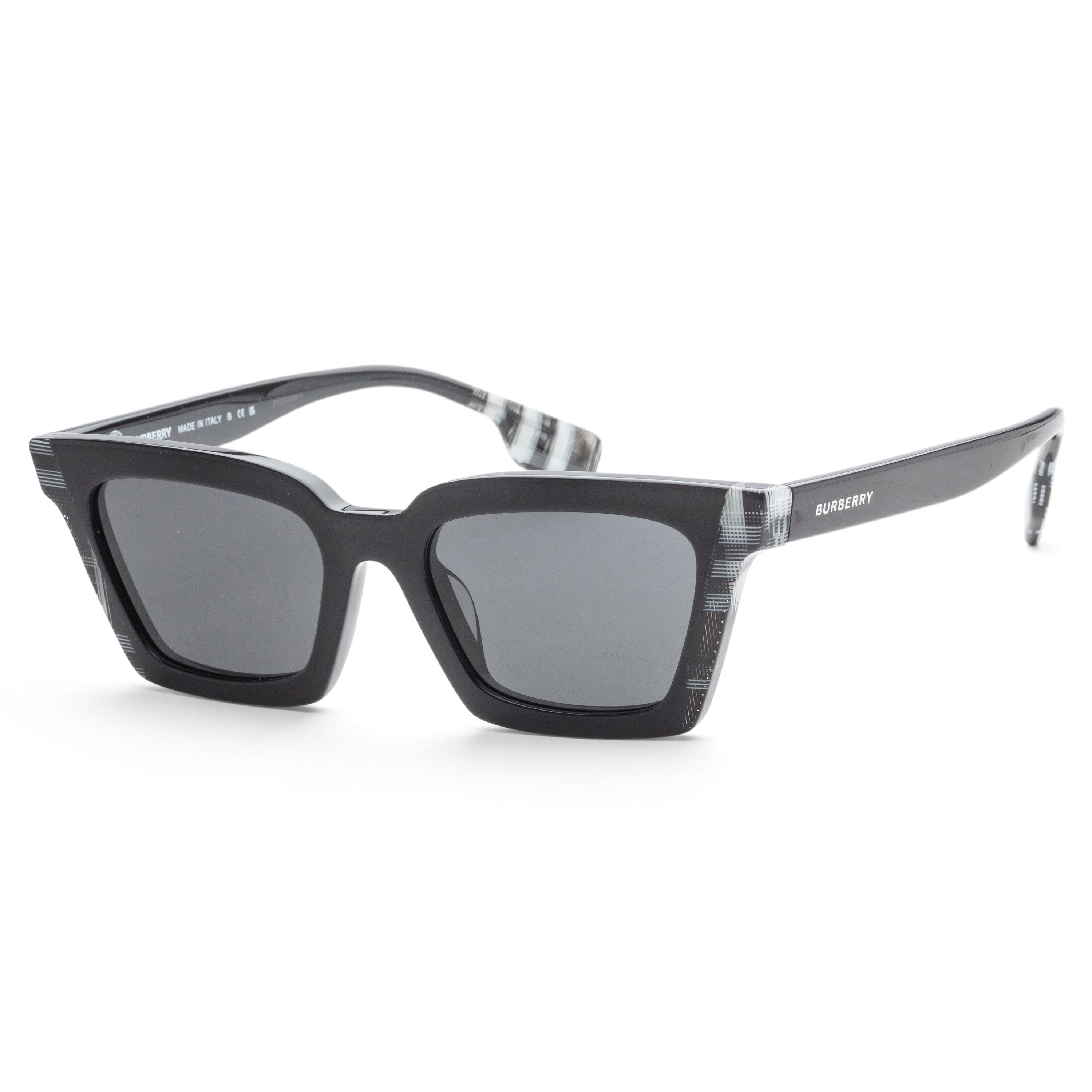 

Женские солнцезащитные очки Burberry 52 мм, цвет black/check white black