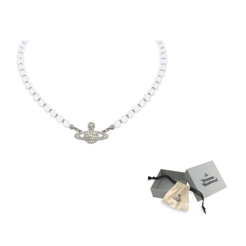 

Vivienne Westwood Платинированное кристальное ожерелье Women's White
