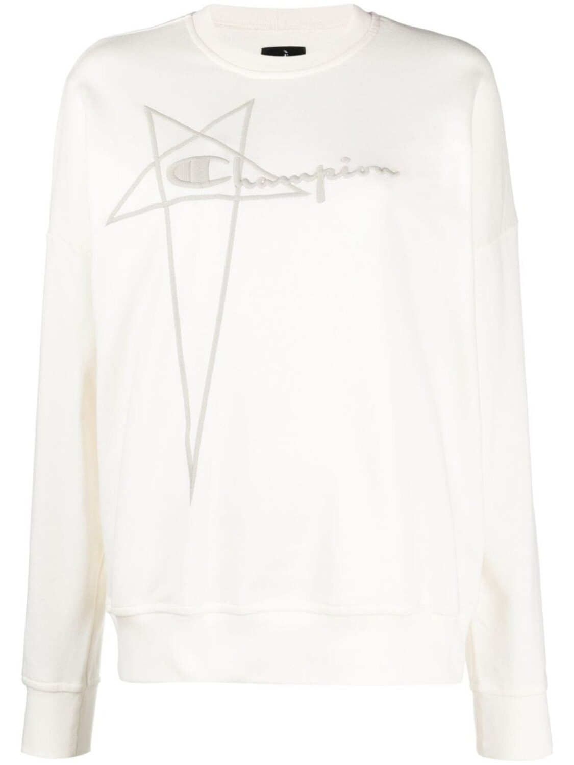 

Rick Owens X Champion толстовка с вышитым логотипом, нейтральный цвет