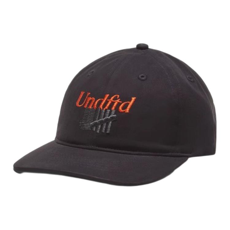 

UNDEFEATED Хлопковая бейсболка унисекс черная белая синяя, Black