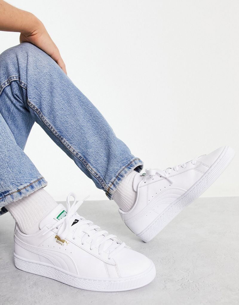 Белые кроссовки Puma Basket Classic XXI — фото 4