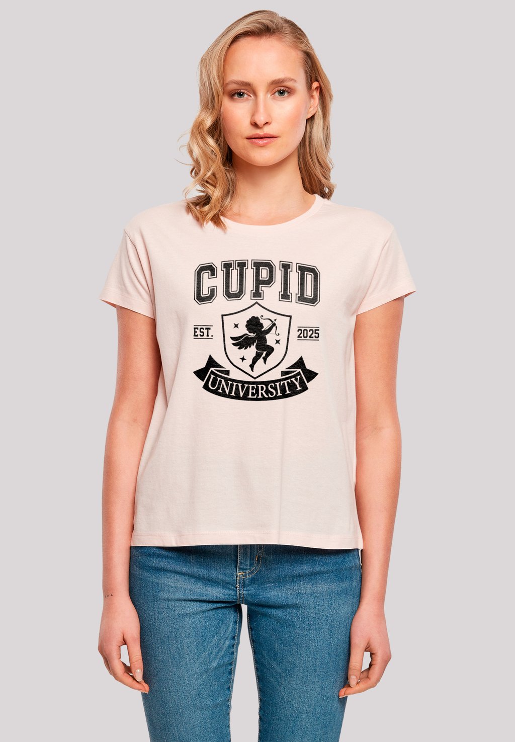 

Футболка с принтом CUPID UNIVERSITY VALENTINSTAG F4NT4STIC, розовый