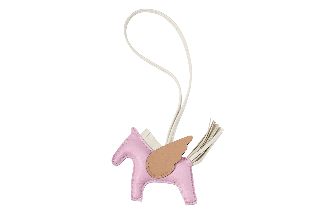 HERMES Унисекс подвеска из овчины розовая, Pink — фото 2