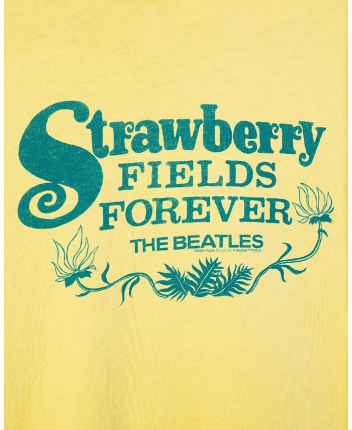 Унисекс футболка The Beatles Strawberry Fields - для малышей и детей постарше Junk Food Clothing, желтый — фото 3