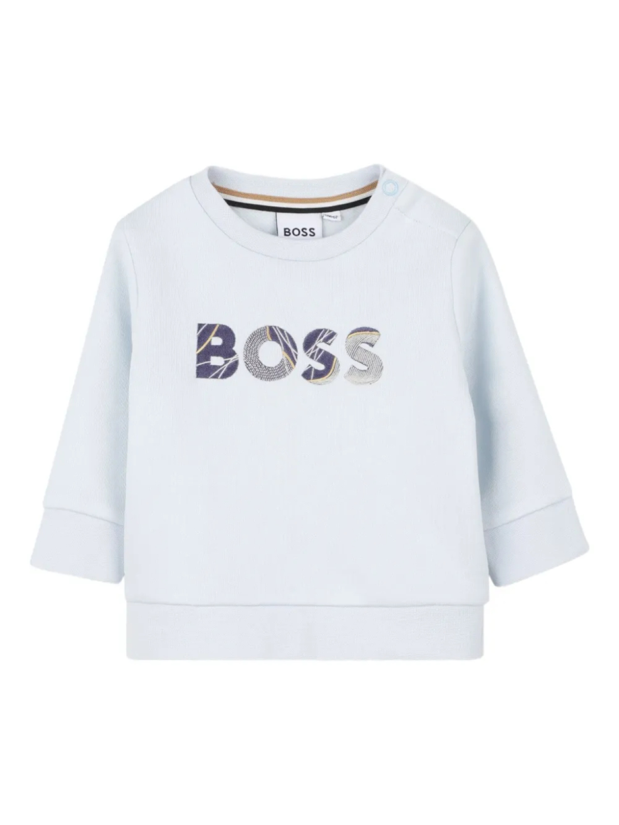 

BOSS Kidswear толстовка с вышитым логотипом, синий