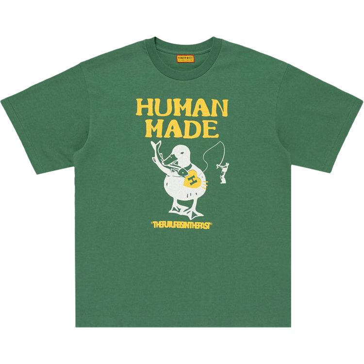 

Футболка Human Made Graphic T-Shirt 'Green', зеленый