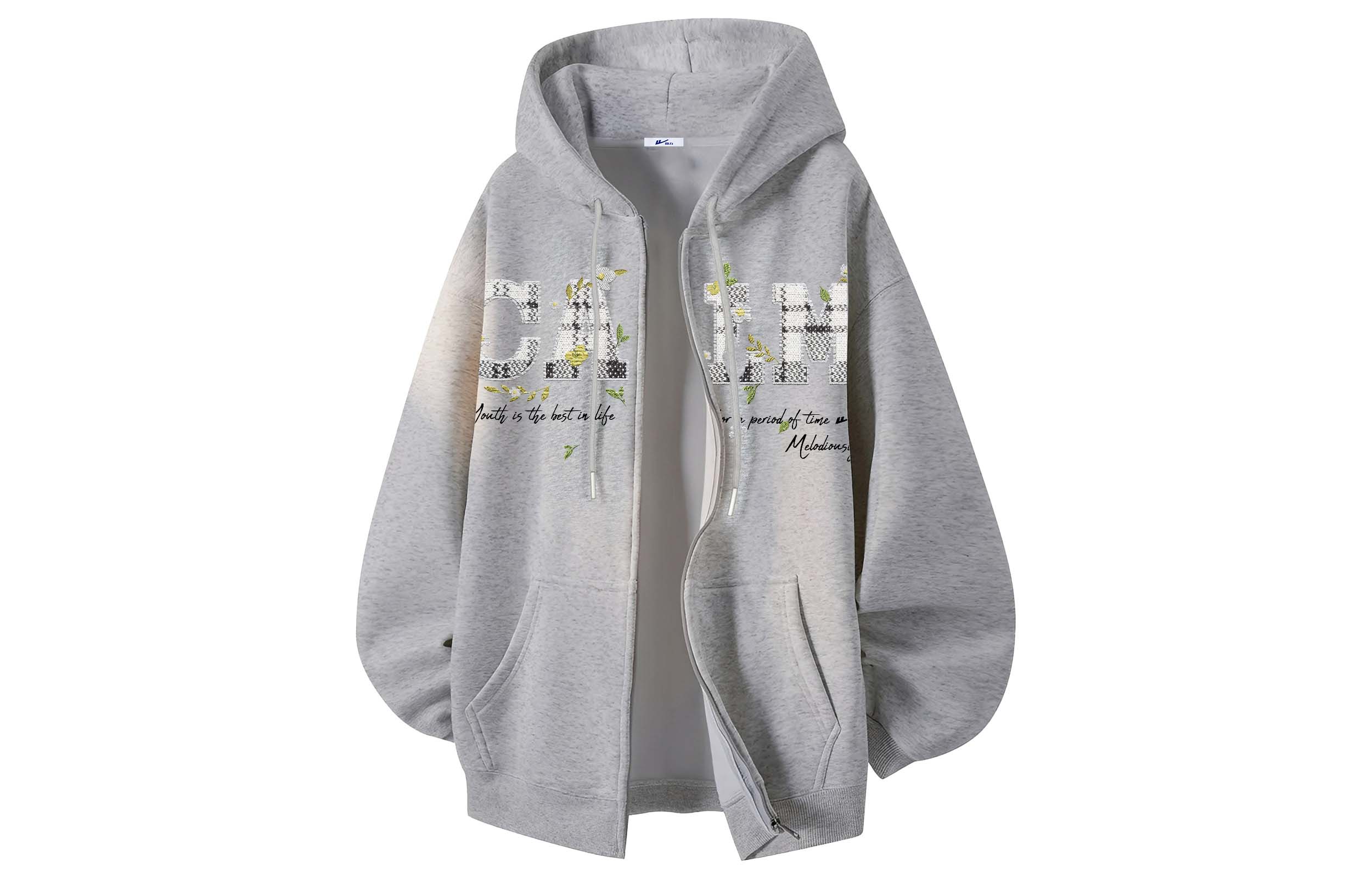 

Толстовка Unisex Hooded Moderate Cardigan WARRIOR, светло-серый fleece-lined