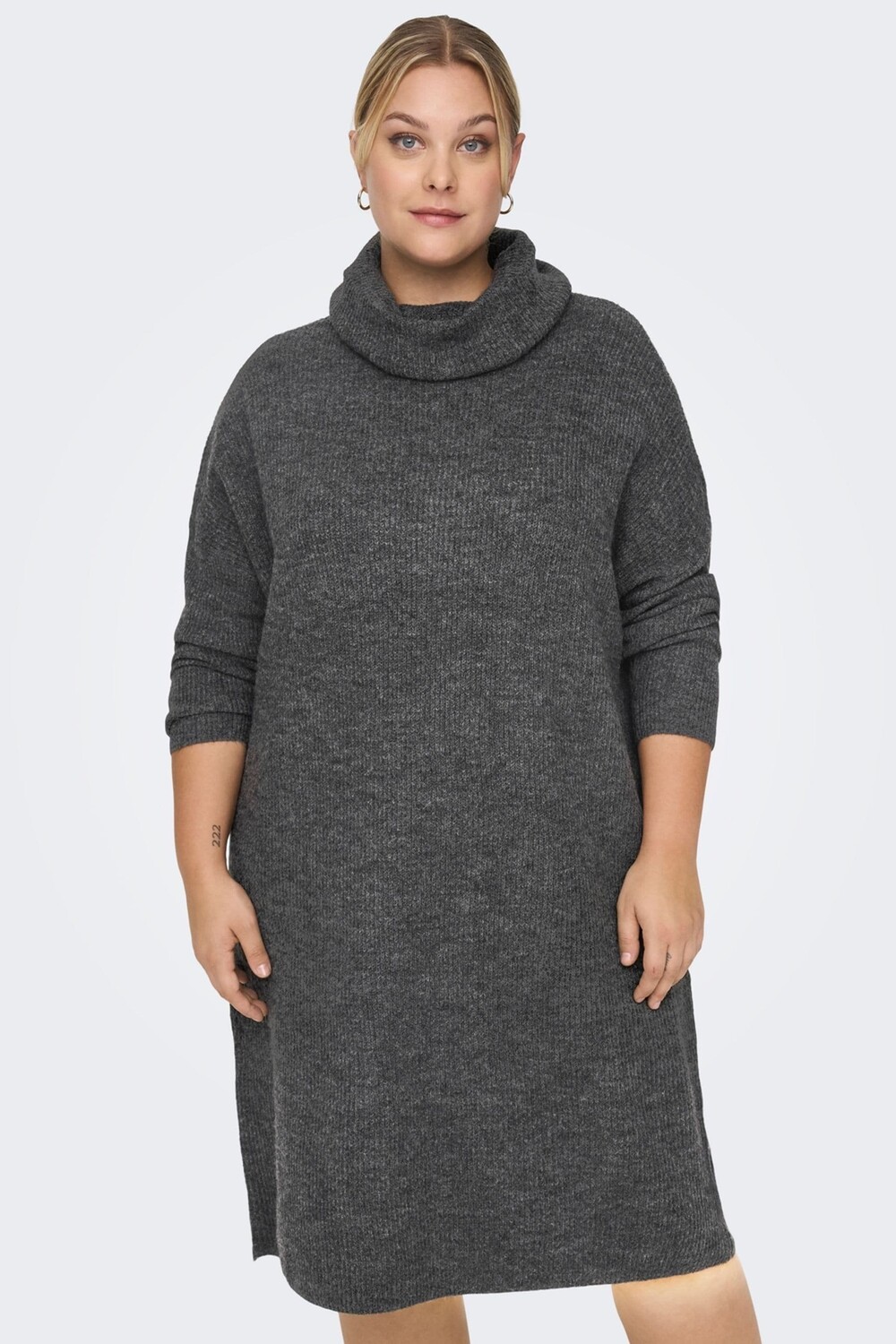 

Платье джемпер с круглым вырезом Only Curve, серый