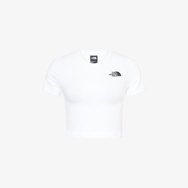 

Футболка The North Face из хлопкового джерси облегающая укороченная, белый
