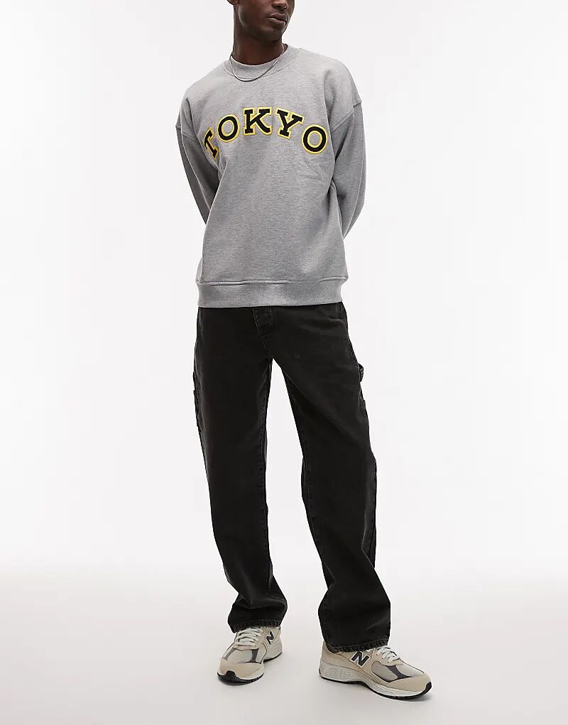 

Прямые джинсы плотника черного цвета Topman