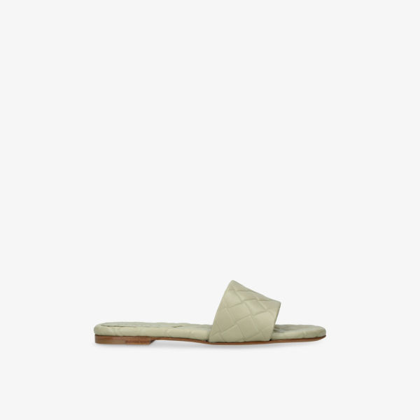 Сандалии кожаные Bottega Veneta, зеленый