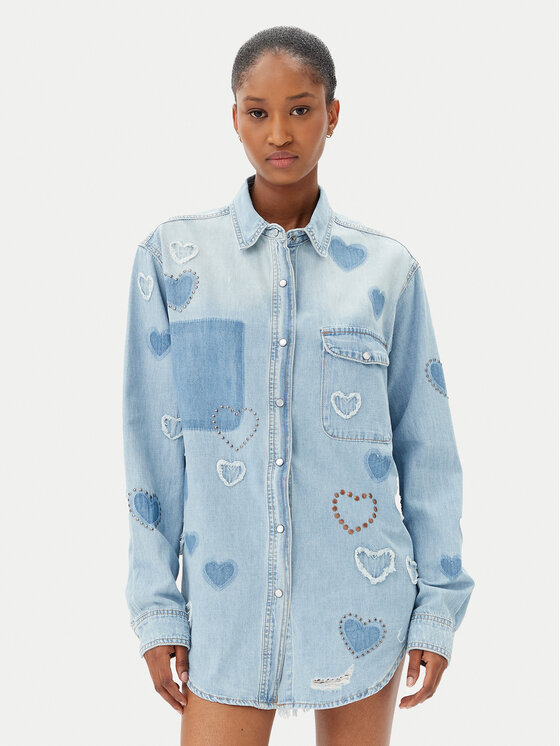 

Свободная джинсовая рубашка Everyday Studded 26714 One Teaspoon, синий