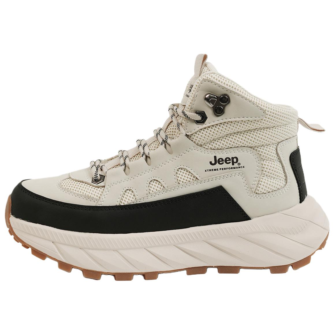 

Jeep Мид-топ уличные кроссовки унисекс черно-белые, цвет Black White